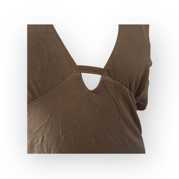 new Lure Fashion Keepsake 𑁍 Floral Owl Stretch Jersey Knit Dress 𑁍 Latte Large - Picture 8 of 16